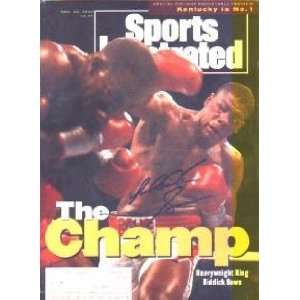  Riddick Bowe Autographed Picture   (Sports Illustrated 