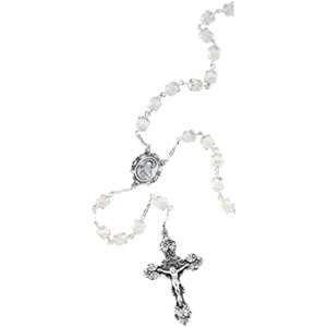 Mother Of Pearl Rosary R16807 Sterling Crucifix New  
