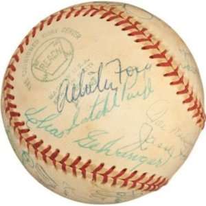 Satchel Paige Autographed Baseball   Hall of Famers 22 JSA