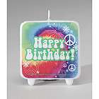 1960s 60s Party PEACE SIGN TIE / TYE DYE FUN HAPPY BIRTHDAY CAKE 
