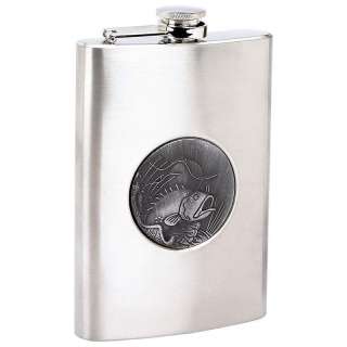 WHOLESALE 50 EACH 8oz Stainless Steel FISHING Flasks  