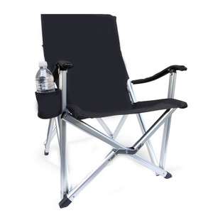 LUXURY Lightweight All Aluminum Folding Lawn Chair PEARL BLACK and 
