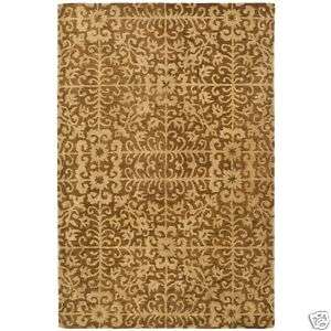 Hand tufted Majestic Beige Wool Carpet Area Rug 4 x 6  