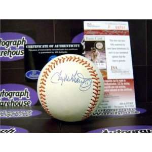  Autographed Tug McGraw Baseball   National League James 