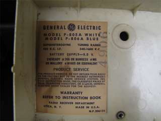 Vintage General Electric Portable Transistor Radio P805  