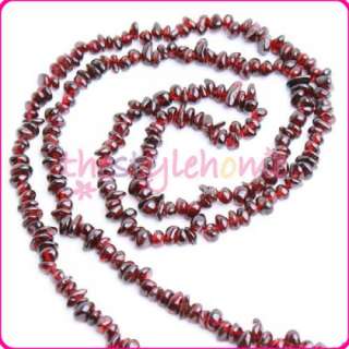 Garnet Chips Necklace Craft Gems Loose Beads 36 5x7mm  