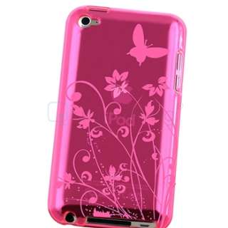   Butterfly Rubber Case Skin Cover For Apple iPod touch 4 4G 4th Gen