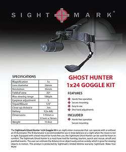 Sightmark Ghost Hunter 1x24 Night Vision Goggle Kit  