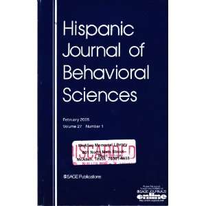  of Behavioral Sciences, February 2005, Number 1 (Volume 27) Carlos 