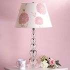NEW 1 Light Table Lamp, Chrome with Crystal Balls, Linen Fabric, Laura 