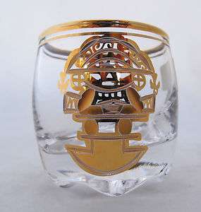 Artesania Tabuisa Clear Glass Tumbler Gold Peru Oro 14  