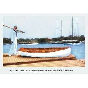  Canvas Covered Dinghy or Yacht Tender   16x24 Giclee Fine 
