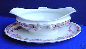 Gravy Boat Attached Underplate Turin Bavaria Paul Muller MUE51 Handles 