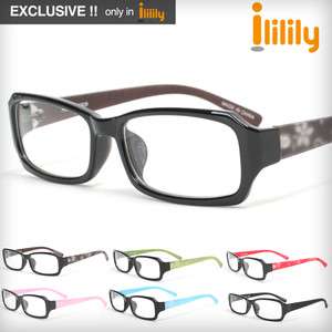 ililily New eyeglass Designer Black Rim Clear Lens glasses frames FREE 