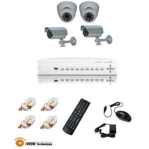  iVIEW 4G Network 4 Channel DIY Surveillance ALL White KIT 