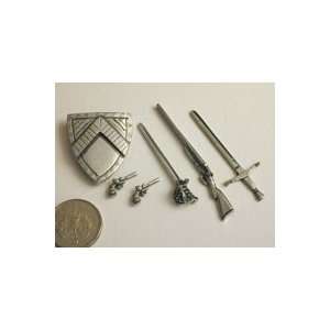  24 Antique Weapons in Pewter by Warwick Miniatures Toys 