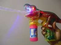 Dinosaur bubble gun   led light up bubble gun fun  