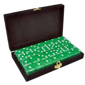 Domino Double 6 Green Jumbo Tournament Professional Size with Spinners 
