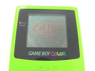   Lime Nintendo GameBoy Color CGB 001 Handheld System with Game Used