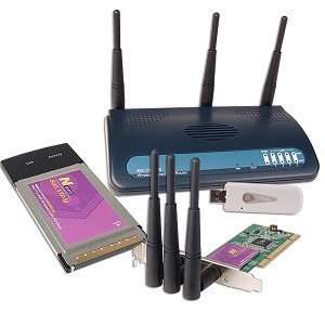   MIMO Wireless Network Kit with Router PC Card More Electronics
