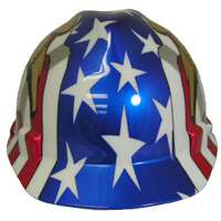 MSA American Flag and 2 Eagles Safety Hard Hat  