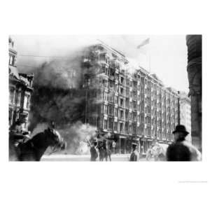 Palace Hotel on Fire after the Earthquake, San Francisco, California 