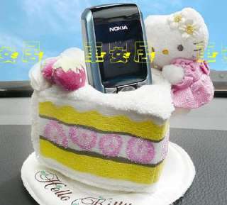 Hello Kitty Cake Car Mobile Phone Storage Holder  