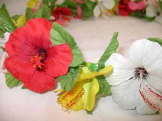 HIBISCUS Tropical HAWAIIAN LUAU PARTY FLOWERS GARLAND  
