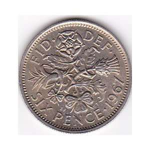  1967 Great Britain Six Pence, KM# 903 