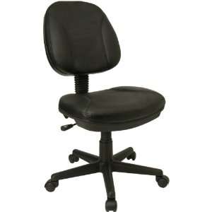  Black Leather Ergonomic Task Computer Office Chair 
