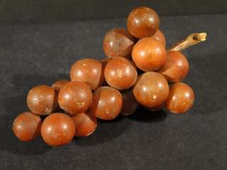 Antique Stone Fruit Red Grapes with Wooden Stem  