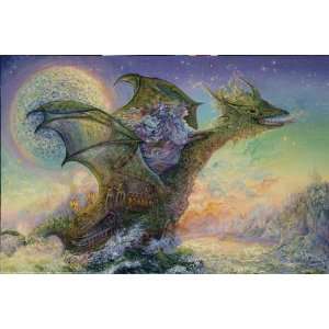  Josephine Wall Dragon Ship Fantasy Poster 24x36 