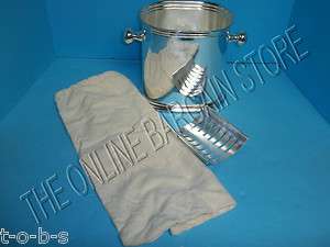 Pottery Barn Hotel Ice Bucket Silver Plated Double Wine Bottle Cooler 