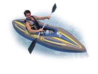 Intex Challenger K1, 1 Person Kayak with Oar & Air Pump  