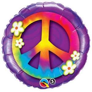  Rainbow Peace Symbol Flowers 18 Mylar Balloon Health 
