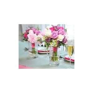 Flower Bouquet Personalized Glass Reception Vase 