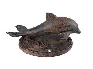 Antiqued Finish Cast Iron Dolphin Door Knocker  