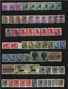 Italy early to modern stamps on 15 pages, duplicated, used  