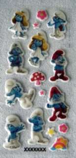 SCRAPBOOKING STICKERS   THE SMURFS PUFFY STICKERS  