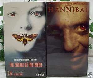 The Silence of the Lambs VHS & Hannibal VHS Horror NEW 023568087672 
