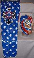 REY MYSTERIO Kids Size AMERICAN FLAG Wrestling OUTFIT  