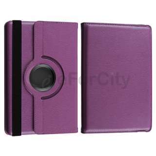   360 Rotating Leather Case+USB+2 Chargers+SP For Kindle Fire  