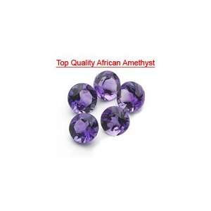   65 Cts of 10 mm Round Matching Loose Amethyst ( 5 pcs set ) Gemstones