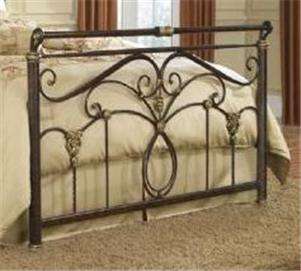 King Size Lucinda Metal Bed w/ Frame   Marbled Russett  
