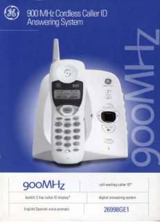   MHz Analog Cordless Phone with Digital Answering System and Caller ID