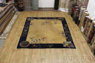   Antique 8x10 Art Deco Nichols Chinese Oriental Area Rug Wool Carpet