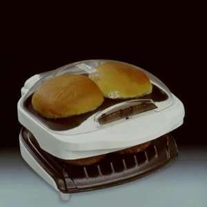  George Foreman GR10ABWR Champ Grill with Bun Warmer, Ruby 