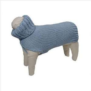  Hand Loomed Wool Dog Turtleneck in Baby Blue Size 10