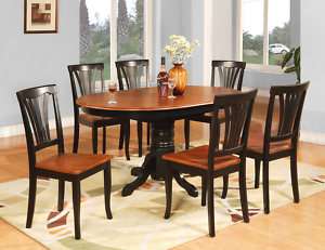PC OVAL DINETTE KITCHEN DINING ROOM TABLE & 6 CHAIRS  