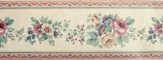 Country Flower Wall Border Purple Flowers Floral Bath 5  